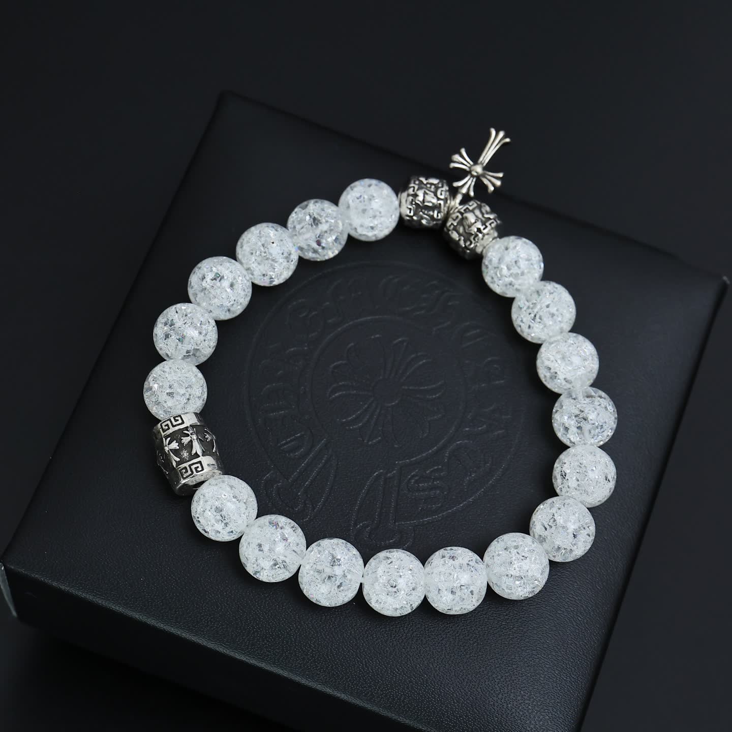 Chrome Hearts Silver Beaded Bracelets